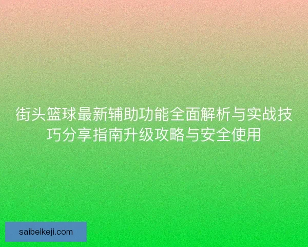 街头篮球最新辅助功能全面解析与实战技巧分享指南升级攻略与安全使用